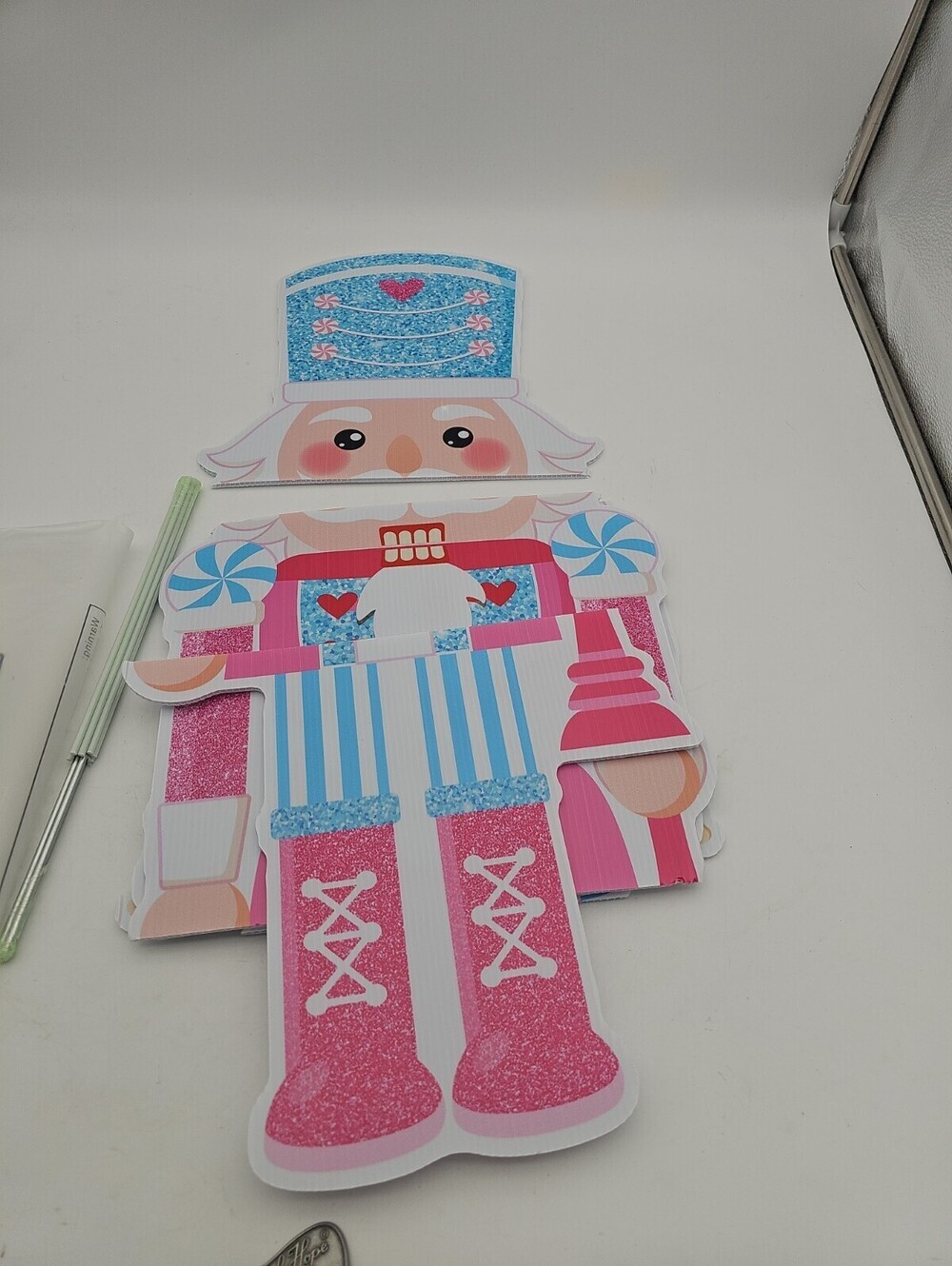 2 Pcs Pink Nutcracker Yard Stakes, Nutcracker Christmas Sign, Christmas Yard ...